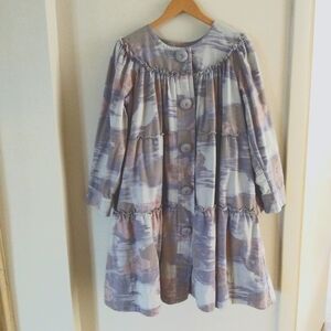 Marc Jacobs watercolor pastel Pea Coat Size Large